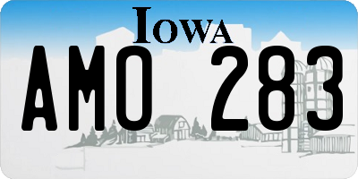 IA license plate AMO283