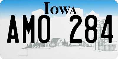IA license plate AMO284