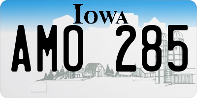 IA license plate AMO285