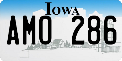 IA license plate AMO286
