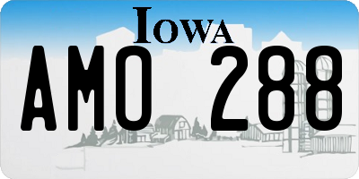 IA license plate AMO288