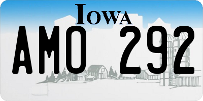 IA license plate AMO292