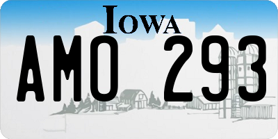 IA license plate AMO293