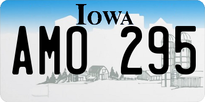 IA license plate AMO295