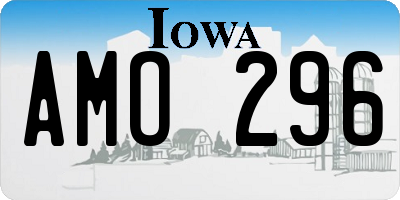 IA license plate AMO296