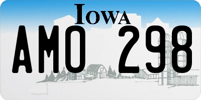 IA license plate AMO298