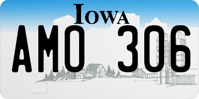 IA license plate AMO306