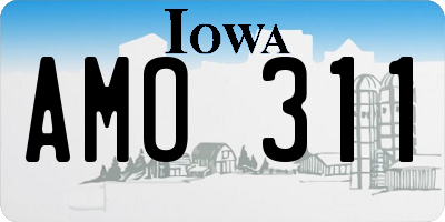 IA license plate AMO311