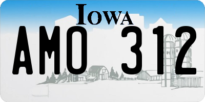 IA license plate AMO312