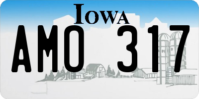 IA license plate AMO317