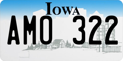 IA license plate AMO322