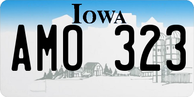 IA license plate AMO323