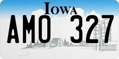 IA license plate AMO327