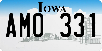 IA license plate AMO331