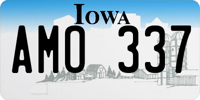 IA license plate AMO337