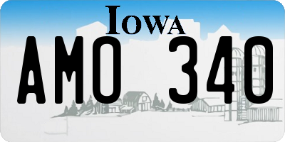 IA license plate AMO340