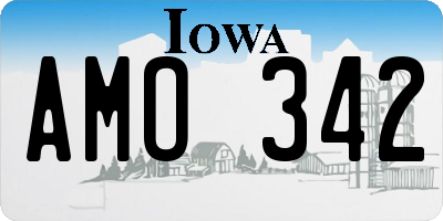 IA license plate AMO342