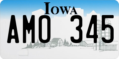 IA license plate AMO345