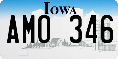 IA license plate AMO346