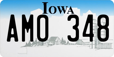 IA license plate AMO348