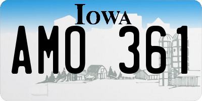 IA license plate AMO361