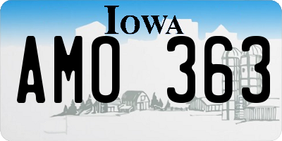 IA license plate AMO363
