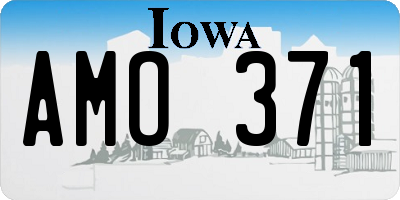 IA license plate AMO371