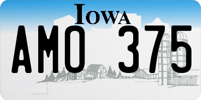 IA license plate AMO375