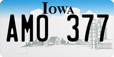 IA license plate AMO377