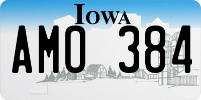 IA license plate AMO384