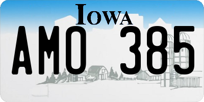 IA license plate AMO385