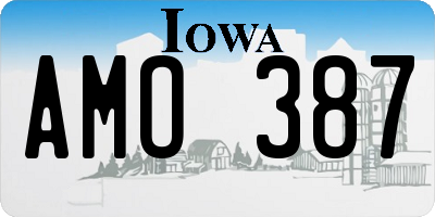 IA license plate AMO387