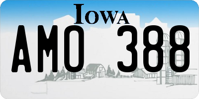 IA license plate AMO388