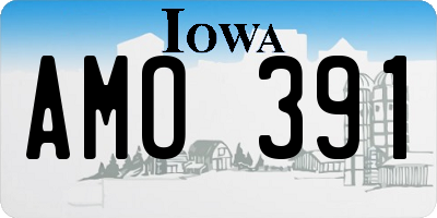 IA license plate AMO391