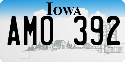 IA license plate AMO392