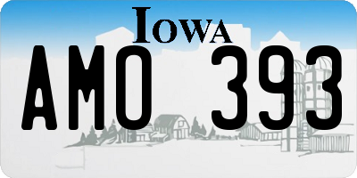 IA license plate AMO393