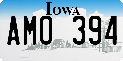 IA license plate AMO394