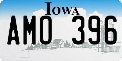 IA license plate AMO396