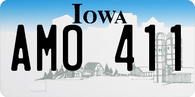IA license plate AMO411
