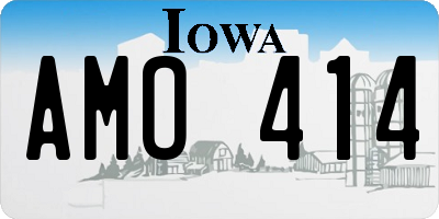 IA license plate AMO414