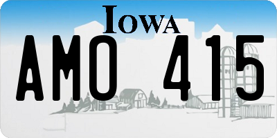 IA license plate AMO415
