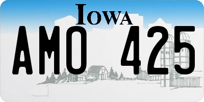 IA license plate AMO425