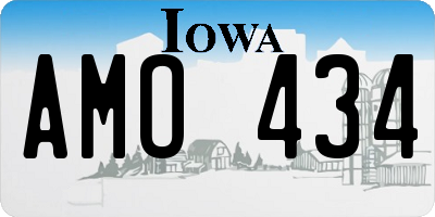 IA license plate AMO434