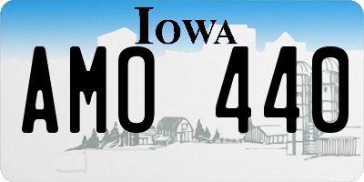IA license plate AMO440