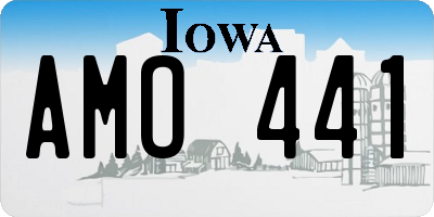 IA license plate AMO441