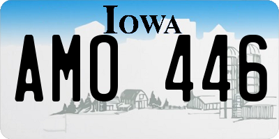 IA license plate AMO446