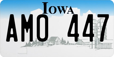 IA license plate AMO447