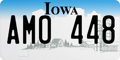 IA license plate AMO448