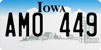IA license plate AMO449
