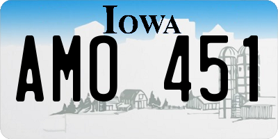 IA license plate AMO451